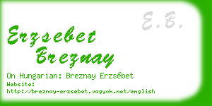 erzsebet breznay business card